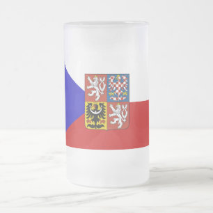 Tschechische Flagge Mattglas Bierglas