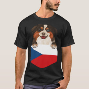 Tschechische Flagge Miniaturamerikanischer Schäfer T-Shirt