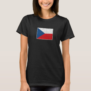 Tschechische Flagge mit Vintager tschechischer Nat T-Shirt