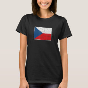 Tschechische Flagge mit Vintager tschechischer Nat T-Shirt
