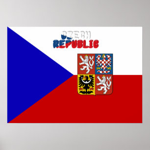 Tschechische Flagge Poster