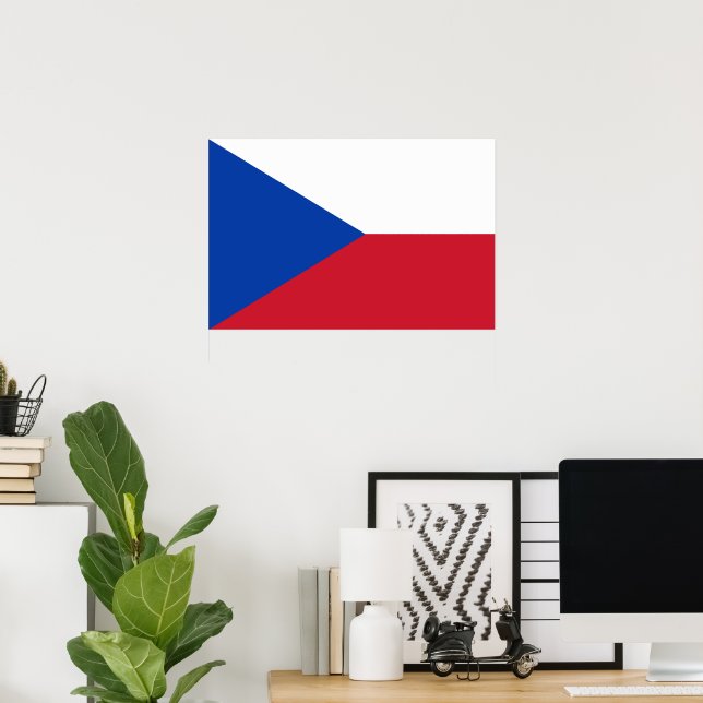 Tschechische Flagge Poster (Heimbüro)