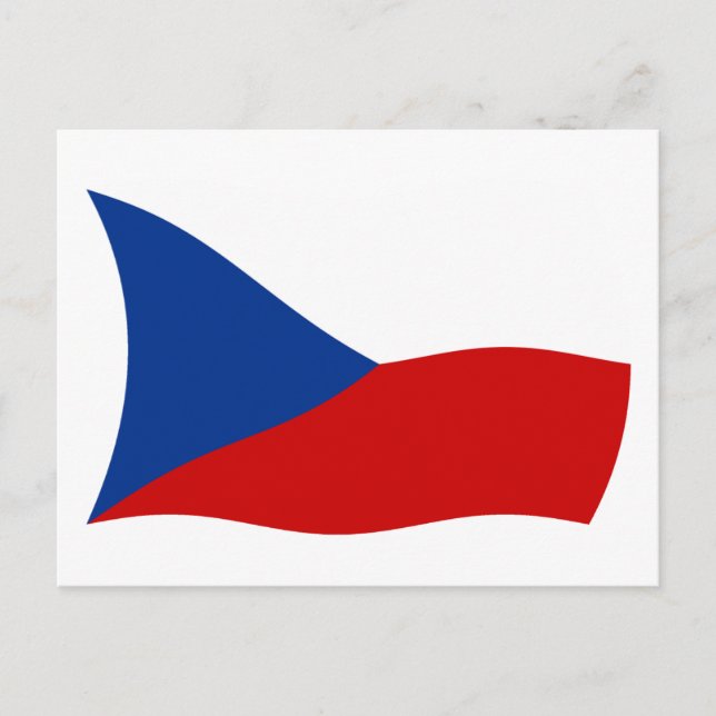 Tschechische Flagge Postkarte (Vorderseite)