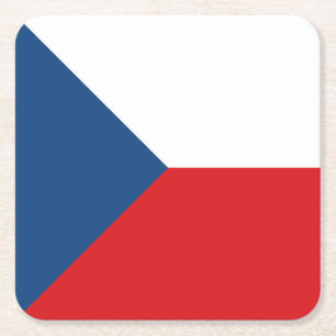 Tschechische Flagge Rechteckiger Pappuntersetzer