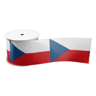 Tschechische Flagge Satinband