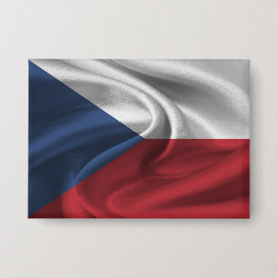 Tschechische Flagge-Schaltfläche Button