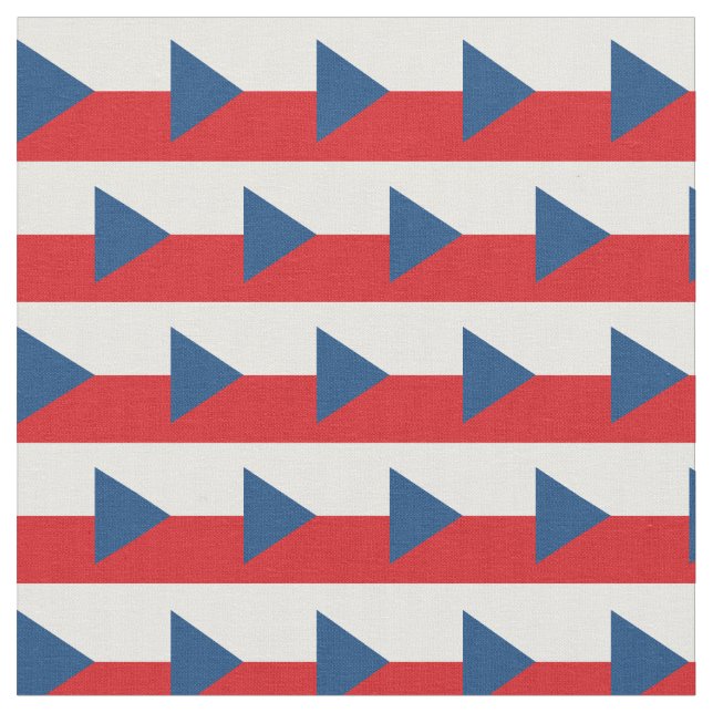 Tschechische Flagge & Trendy Fabric / Mode Stoff (Nahaufnahme)