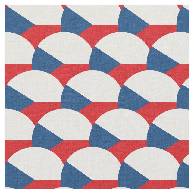 Tschechische Flagge & Trendy Fabric / Mode Stoff (Nahaufnahme)