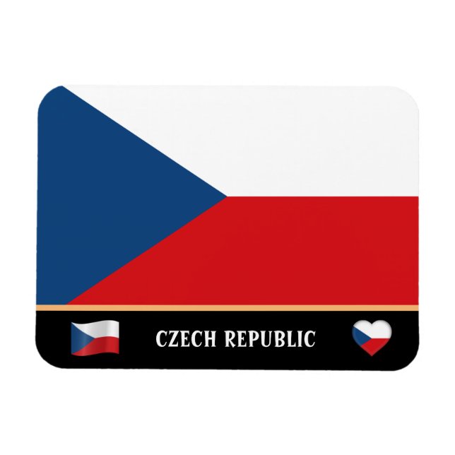 Tschechische Flagge & Tschechien - Staatsreise/Tsc Magnet (Horizontal)