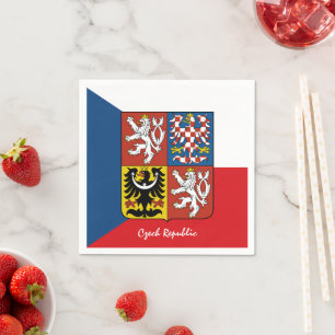 Tschechische Flagge & Tschechische Republik Party  Serviette