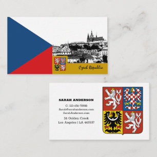 Tschechische Flagge Visitenkarte, moderne Tschechi Visitenkarte