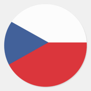 Tschechische Flaggenaufkleber Runder Aufkleber