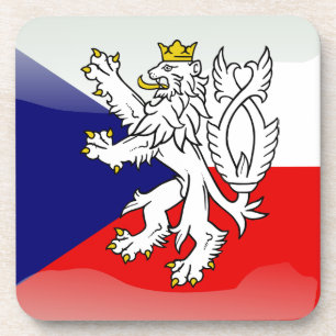 Tschechische glatte Flagge Getränkeuntersetzer