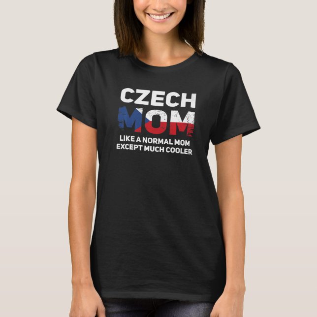 Tschechische Mama Tschechischer Muttertag T-Shirt (Vorderseite)