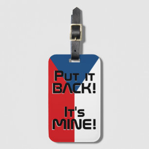 Tschechische Nationalflagge Lustig Patriotisch Gepäckanhänger