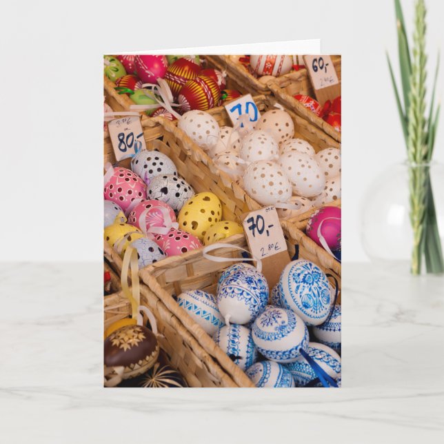 Tschechische Ostereier Feiertagskarte (Vorderseite)