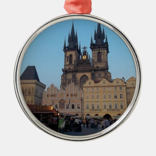 Tschechische Republik-alter Rathausplatz Prags Ornament Aus Metall (Vorne)