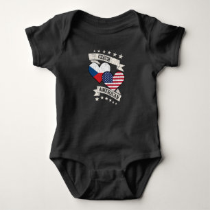Tschechische Republik Amerika Herzflaschen Tschech Baby Strampler