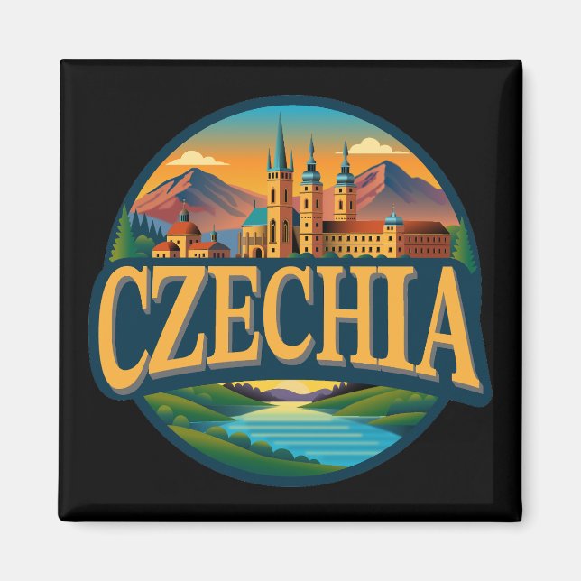 Tschechische Republik Europa Magnet (Vorne)