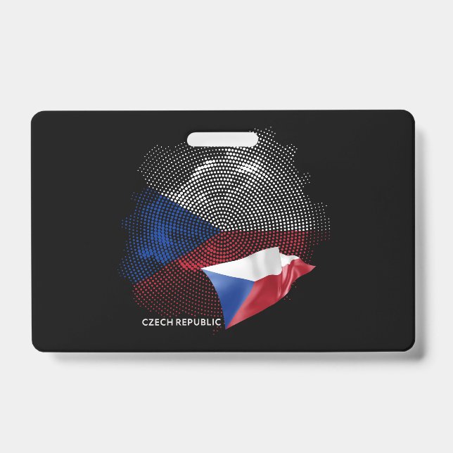 Tschechische Republik Flagge Ausweis (Vorderseite)