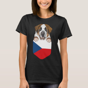 Tschechische Republik Flagge Bernard-Hund in Tasch T-Shirt