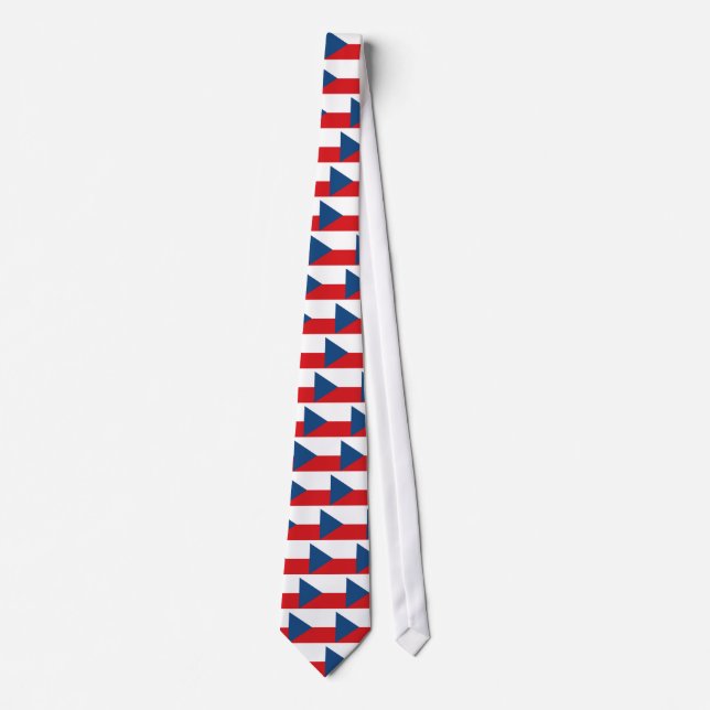 Tschechische Republik-Flagge CZ Krawatte (Vorderseite)