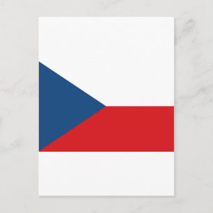 Tschechische Republik Flagge CZ Postkarte