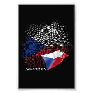 Tschechische Republik-Flagge Fotodruck