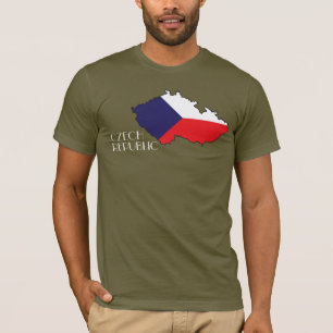 Tschechische Republik Flagge-Karte Shirt