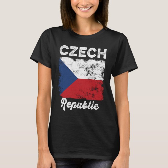 Tschechische Republik Flagge Not leidende Männer F T-Shirt (Vorderseite)