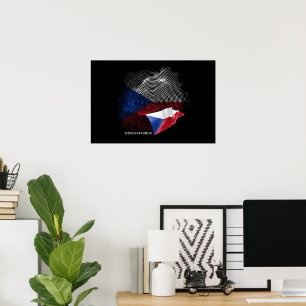 Tschechische Republik Flagge Poster