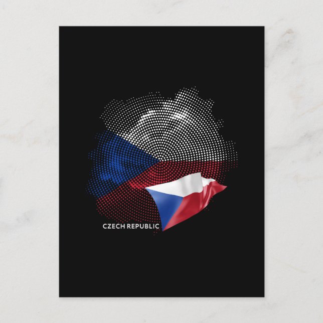 Tschechische Republik Flagge Postkarte (Vorderseite)