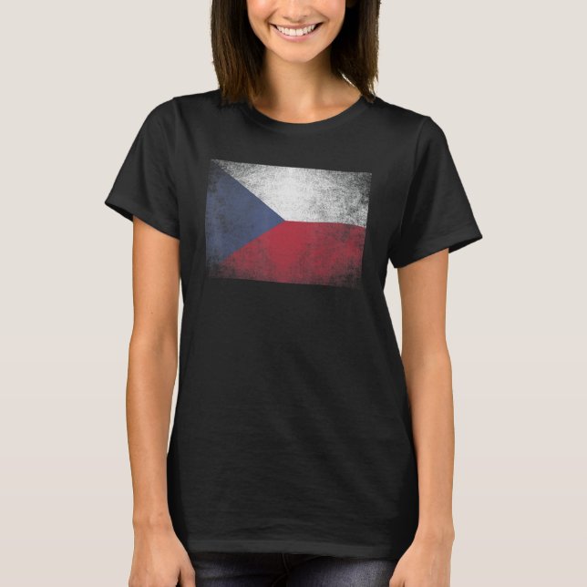Tschechische Republik FlaggenPrix Land Zuhause Mat T-Shirt (Vorderseite)