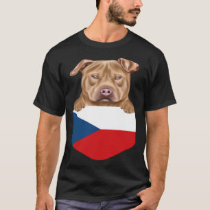 Tschechische Republik Flaggenstaat USA Staffordshi T-Shirt