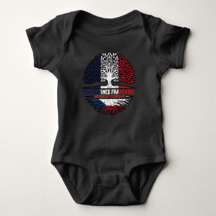 Tschechische Republik Frankreich - Tree Roots-Flag Baby Strampler