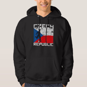 Tschechische Republik Fußball Fan Jersey Flag Cze Hoodie