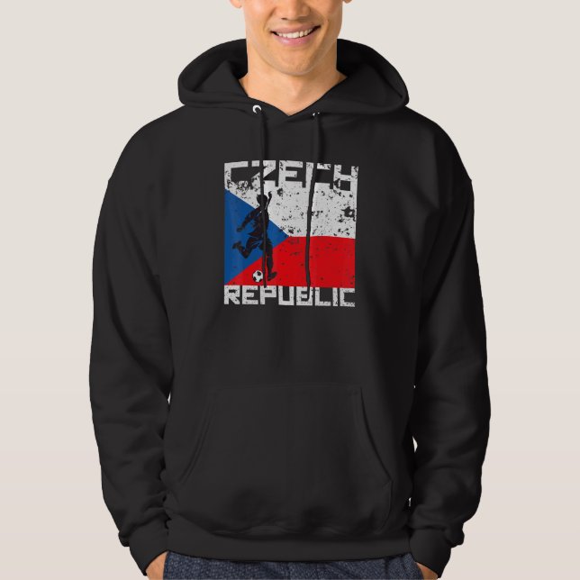 Tschechische Republik Fußball Fan Jersey Flag Cze Hoodie (Vorderseite)