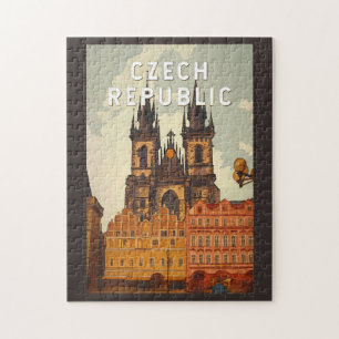 Tschechische Republik Illustration Reise Kunst Vin Puzzle