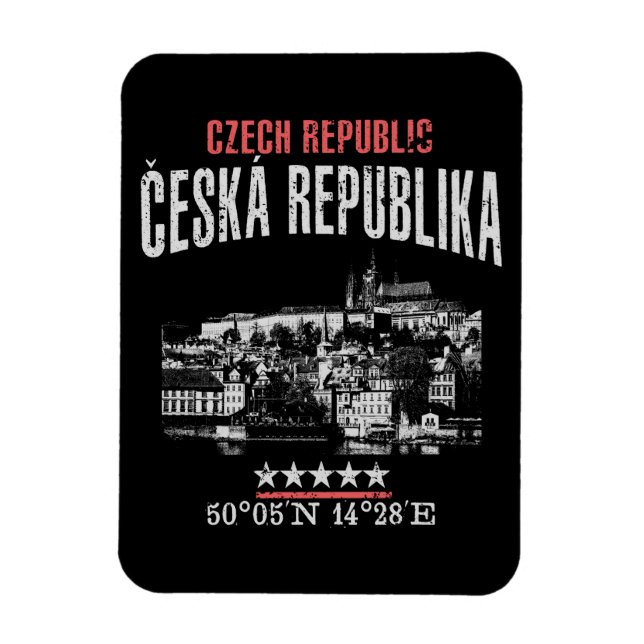 Tschechische Republik Magnet (Vertikal)