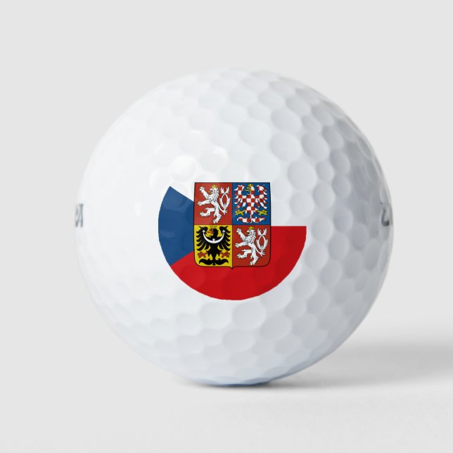 Tschechische Republik mit überlagerten Wappen Golfball (Vorderseite)