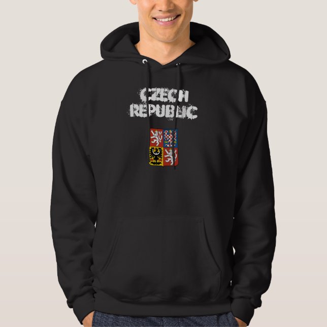 Tschechische Republik mit Wappen Hoodie (Vorderseite)