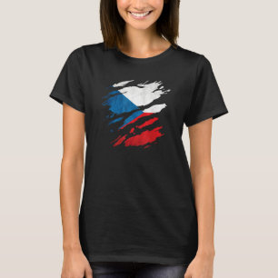 Tschechische Republik - Nationale Flaggenkratzer T-Shirt