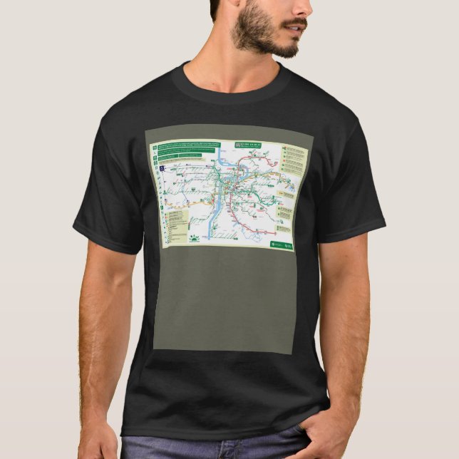 Tschechische Republik Prag Praha Metro Karte HD T-Shirt (Vorderseite)