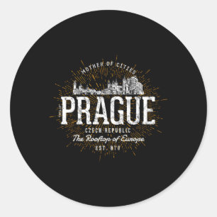 Tschechische Republik Prag Runder Aufkleber