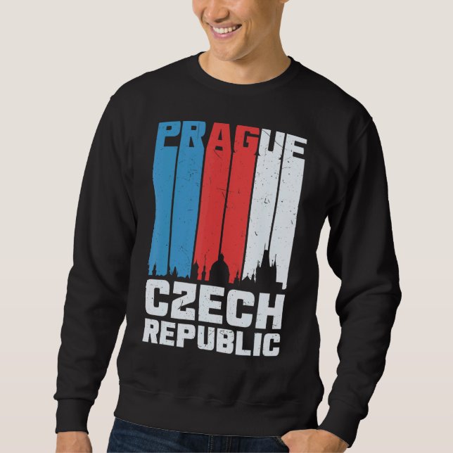 Tschechische Republik Prag Skyline Prag Sweatshirt (Vorderseite)