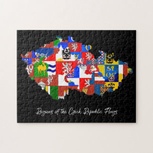 Tschechische Republik Regionen Flags Map, Educatio Puzzle