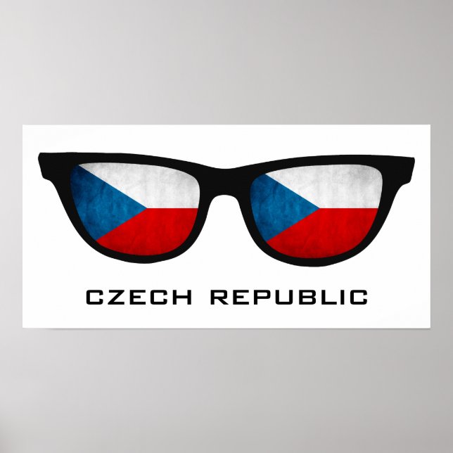 Tschechische Republik - Sondertext und Farbposter Poster (Vorne)
