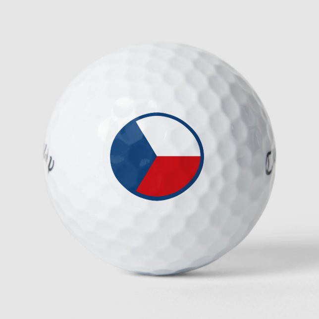 Tschechische Republik - Symbol für die Landesflagg Golfball (Vorderseite)