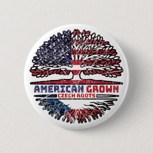 Tschechische Republik USA USA Vereinigte Staaten Button