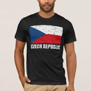 Tschechische Republik-Vintage Flagge T-Shirt